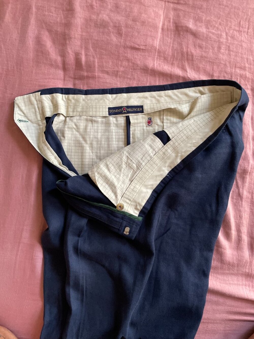 True Vintage Y2K Tommy Hilfiger 'Classic American Tailored Trousers' - Size 35W- - Picture 10 of 14